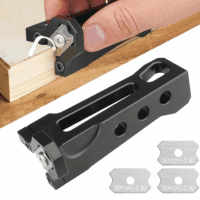 Chamfering Edge Band Trimmer,Adjustable Edge Banding Trimmer,Veneers,Hand Planer,Edge Banding Tools. (Handle + R1, R2,R3 Blade)