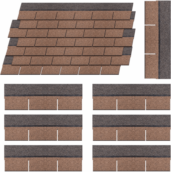 7 Pack Double Layer Asphalt Roof Shingles for Home 39 "X13" 3-Tab Roofing Shingles Tile Repairing Self Adhesive Shed Decor for Outdoor Garage Pet House Cover 10.7 Square Feet(Red) - Image 8