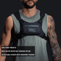 Water Resistant Chest Pack - Running Vest for Workouts, Running Phone Holder Extra Storage, Lightweight Running Pack - Image 7