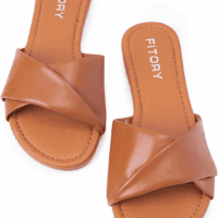 Women'S Flat Sandals Fashion Slides with Soft Leather Slippers for Summer Size 6-11 - Image 2