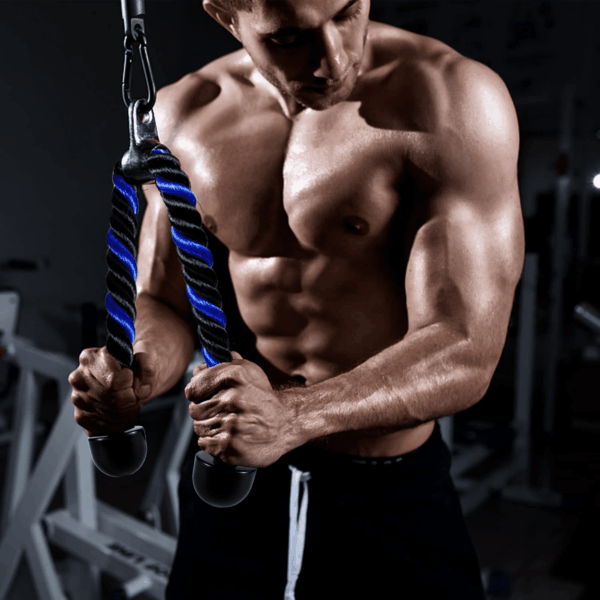 Deluxe Tricep Rope Pull down Cable, 27 & 36 Inch Rope Length, Easy to Grip & Non-Slip Cable Attachment for Gym Workout Exercise - Image 5