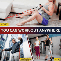 Resistance Bands, Exercise Bands，Resistance Bands for Working Out, Work Out Bands with Handles for Men and Women Fitness, Strength Training Home Gym Equipment - Image 5