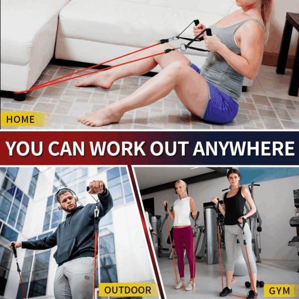 Resistance Bands, Exercise Bands，Resistance Bands for Working Out, Work Out Bands with Handles for Men and Women Fitness, Strength Training Home Gym Equipment - Image 5
