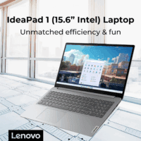 Ideapad 1 Student Laptop, 15.6" FHD Display, Intel Dual Core Processor, 12GB RAM, 512GB SSD + 128GB Emmc, 1 Year Office 365, Wi-Fi 6, Webcam, Bluetooth, SD Card Reader, Windows 11 Home, Grey - Image 2