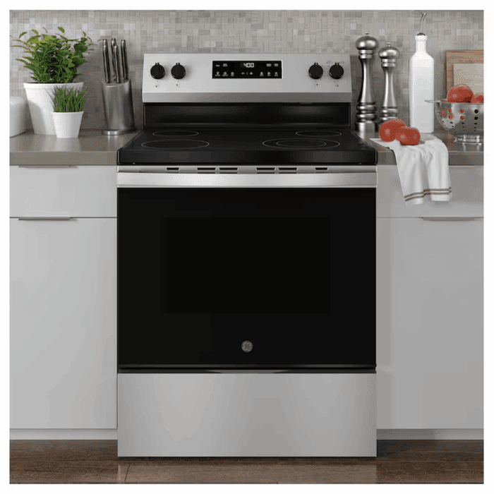30-In Glass Top 4 Burners 5.3-Cu Ft Freestanding Electric Ran ( Stainless Steel ) - Image 15