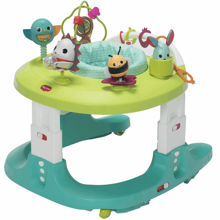 4-In-1 Here I Grow Mobile Activity Center, Baby Walkers and Activity Center, Baby Activity Center with Interactive Toys and Developmental Activities, Meadow Days