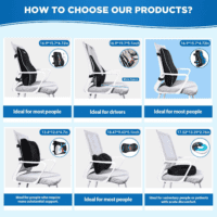 Gel Lumbar Support Pillow for Office Chair Car, Gaming Chair Lower Back Pain Relief Memory Foam Cushion with 3D Mesh Cover Ergonomic Orthopedic Back Rest - Image 6