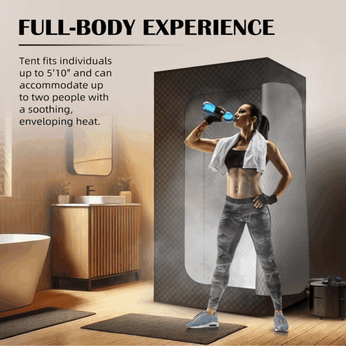 Sauna Box, Portable Sauna for Home, Large Sauna Tent with 3.0L Steamer for Full Body SPA, Easy Assembly Quick Heat-Up Sauna Experience - Image 6