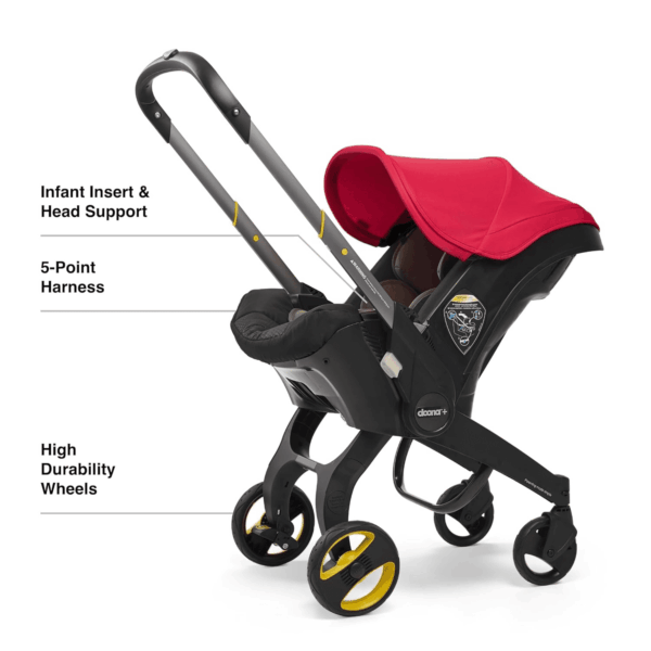 Car Seat & Stroller, Flame Red - All-In-One Travel System - Image 3