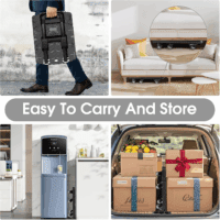 Folding Hand Truck, Portable Heavy Duty Dolly, 6 Wheels Collapsible Luggage Cart with 2 Elastic Ropes - Compact Trolley for Easy Moving - Ideal Hand Cart for Travel and More - Image 7