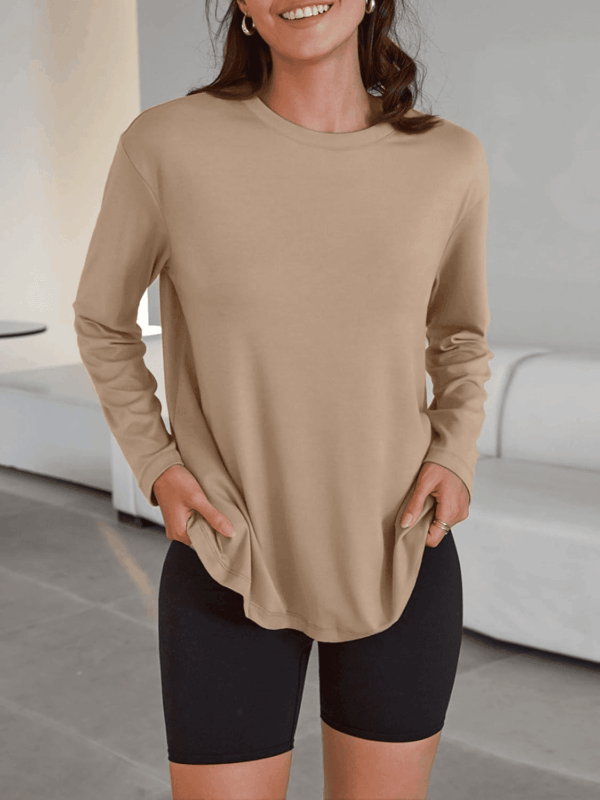 Womens Oversized Long Sleeve T Shirts 2025 Basic Crewneck Tee Fall Tops Casual Workout Y2K Clothes - Image 2