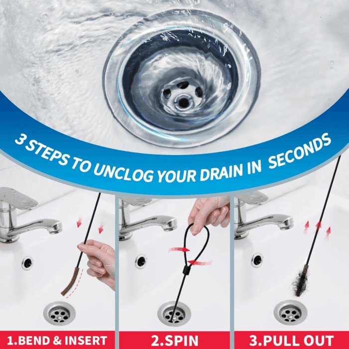 30 Inches Sink Snake Drain Clog Remover, Upgraded Anti-Break Metal Plumbing Snake with Nylon Layer, Drain Hair Remover for Shower Drain, Bathroom Clogs, Kitchen Sink Drain Cleaning(5 Pcs) - Image 6