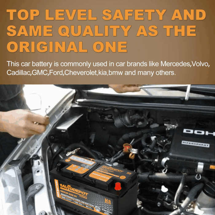 BCI Group 49 Car Battery, 12V 95Ah Size H8 Automotive Battery Premium Maintenance Free AGM Batteries, 900CCA, 160RC - Image 7