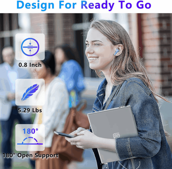16 Inch Laptop Computer, Gaming Laptop, 16GB RAM 1TB SSD, N95 Processor, FHD 1920 * 1200, 180 Angle Open, Backlit Keyboard, Windows 11 Pro, Fingerprint Unlock, Wifi 5, BT 4.2 - Image 9