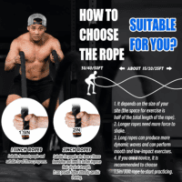 Battle Rope with Wear-Resistant Nylon Protective Sleeve - Heavy Battle Rope for Strength Training, Home Fitness Exercise - Anchor Strap Kit Included - Image 5