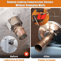 Compression Sleeve Puller Tool Remove Ferrule & Nut of Pipe, Ferrule Puller for 1/2” Copper Water Compression Sleeve & 1/2-Inch Copper Tubing, Plumbing Tools Compression Ring Removal Tool - Image 2