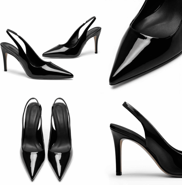 Slingback Heels for Women Pointed Toe Stiletto Heels Closed Toe Pumps Slip on High Heels 2.95 Inch Dress Pumps - Image 3