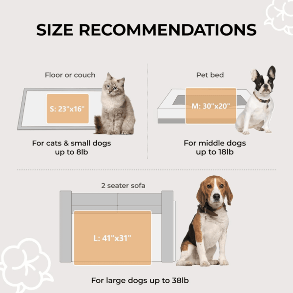 1 Pack 3 Calming Blankets Fluffy Premium Fleece Pet Blanket Soft Sherpa Throw for Dog Puppy Cat Beige Small (23" X16'') - Image 3