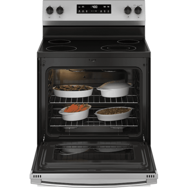 30-In Glass Top 4 Burners 5.3-Cu Ft Freestanding Electric Ran ( Stainless Steel ) - Image 2