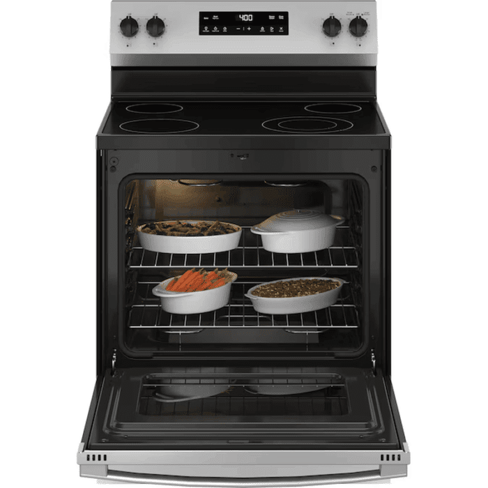 30-In Glass Top 4 Burners 5.3-Cu Ft Freestanding Electric Ran ( Stainless Steel ) - Image 2