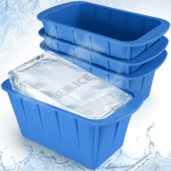 Ice Block Mold Extra Large for Cold Plunge and Ice Bath, Silicone Water Chille, Water Cooler for Ice Bath Accessories 32Lbs 4Pack - Image 6