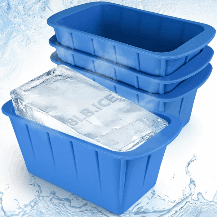 Ice Block Mold Extra Large for Cold Plunge and Ice Bath, Silicone Water Chille, Water Cooler for Ice Bath Accessories 32Lbs 4Pack - Image 6