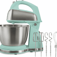 Classic Stand and Hand Mixer, 4 Quarts, 6 Speeds with Quickburst, Bowl Rest, 290 Watts Peak Power, Blue (64658)