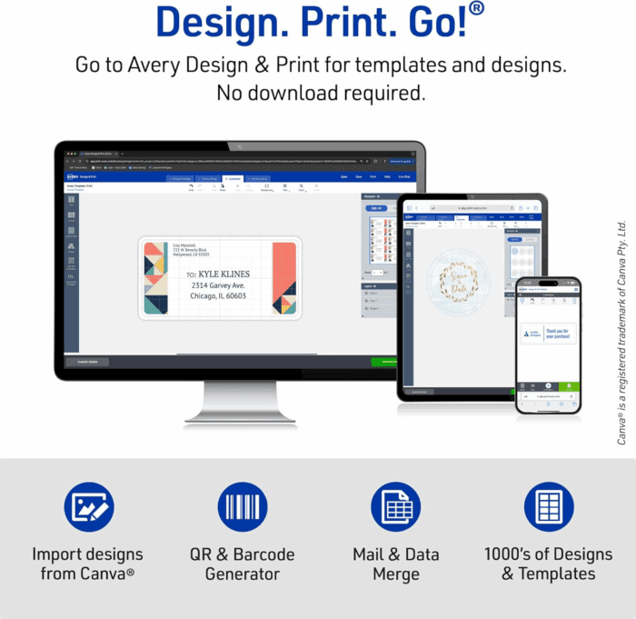 Full-Sheet Printable Shipping Labels, 8.5" X 11" Customizable Stickers, White, 100 Blank Mailing Labels, Great for Mailing, Shipping, Organizing, and More (5165) - Image 7