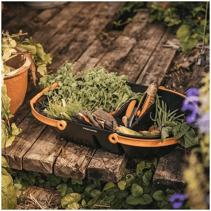 Garden Harvest Basket - Container for Gardening and Harvesting with Tool Caddy - Harvesting Basket Doubles as a Collander for Vegetables and Fruits - Garden Accessories - Image 5