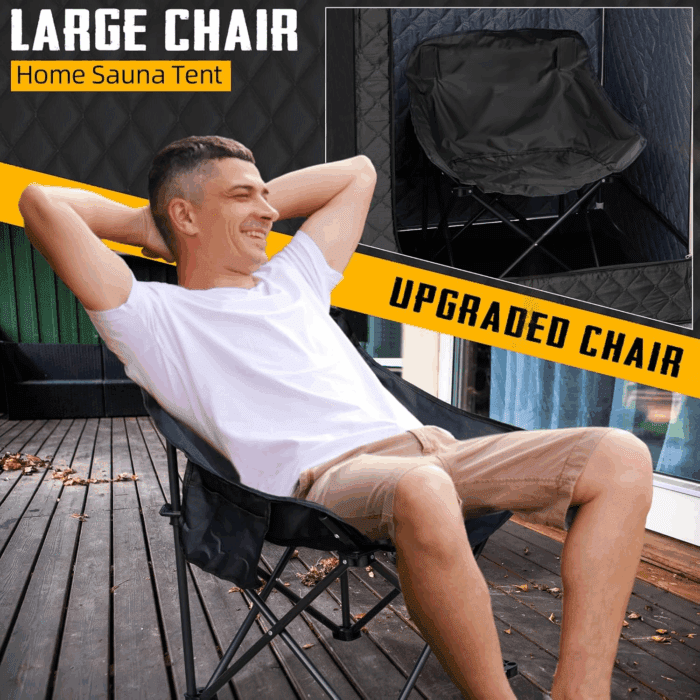 Portable Sauna for Home, Sauna Box with 2.6L Steamer, Personal Sauna with Big Sauna Chair, Remote Control, Oxford Fabric, 2.6’ X 2.6’ X 5.9’, Black, 1000W - Image 5