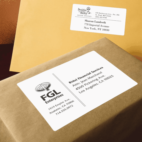Printable Shipping Labels with Sure Feed, 3-1/2" X 5", White, 400 Blank Mailing Labels for Laser Printers (5168) - Image 9