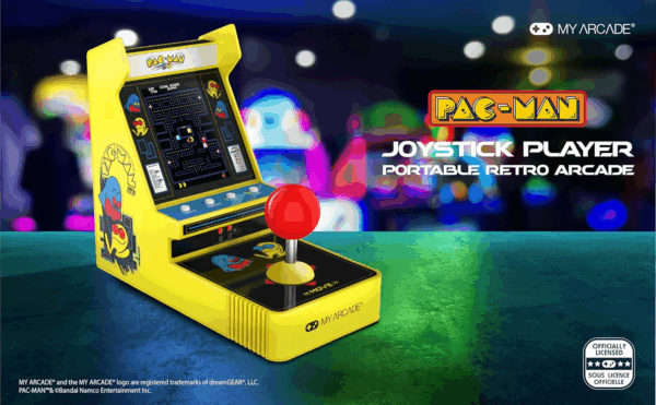 Pac-Man Joystick Player:Officially Licensed Retro Gaming Console, 2 Game Modes Classic Arcade Machine, Portable Game for Kids and Adults - Image 5