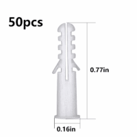 (274 Pcs) Plastic Drywall Wall Anchors Kit with Screws， Concrete Screw Kit Wall Anchor Set Suitable for Brick and Cement Walls - Image 2