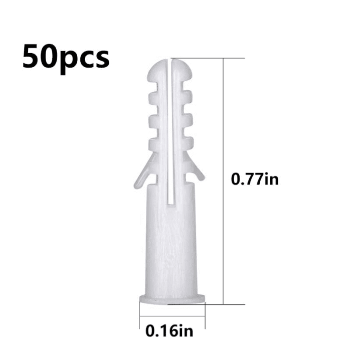 (274 Pcs) Plastic Drywall Wall Anchors Kit with Screws， Concrete Screw Kit Wall Anchor Set Suitable for Brick and Cement Walls - Image 2