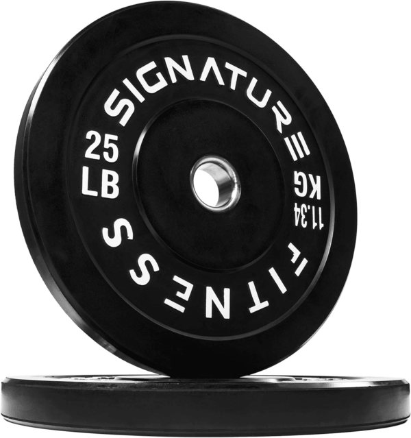 Olympic Bumper Plates, 2" Weight Plates for Strength Training & Weightlifting, Pairs, Sets or Sets with 7FT Barbell, Multiple Options - Image 2