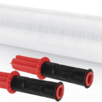 Stretch Wrap Roll with Handle 15” X 1000Ft – 80 Gauge – Heavy Duty Plastic Shrink Wrap Roll with Rotating Handles for Pallet Wrap Film - Plastic Wrap for Moving Supplies - Shrink Wrap for Moving,