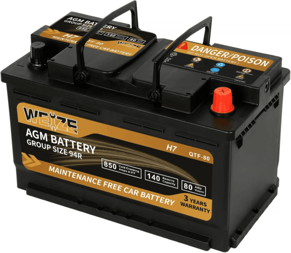 Platinum AGM Battery BCI Group 94R - 12V 80Ah H7 Size 94R Automotive Battery, 140RC, 850CCA, 36 Months Warranty - Image 5