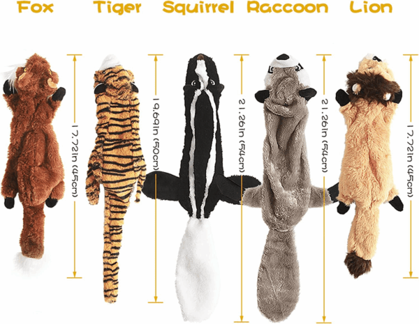 Dog Squeak Toys, No Stuffing Plush Dogs Chew Toy for Small Medium Large Breed Chewer Squeaky Pet Supplies Tough Durable Puppy Teething Chewing Interactive to Keep Them Busy Best Birthday Gift - Image 7