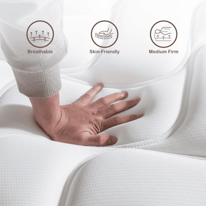 Twin Mattress,10 Inch Twin Size Mattress in a Box,Gel Memory Foam and Innerspring Hybrid Mattress with Individual Pocket Spring for Motion Isolation,Pressure Relief,Medium Firm Feel - Image 6