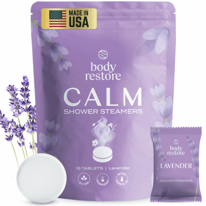 Shower Steamers Aromatherapy 15 Pack - Mothers Day Gifts for Mom, Grandma, Birthday Gift for Dad, Daughter, Best Friend, Travel Essentials, Stress Relief, Self Care, Bath Bombs - Lavender