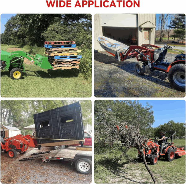 2025 New Upgraded Clamp on Pallet Forks with Twin round Pad Screw, Orange 60" Total Length 4000LBS Tractor Bucket Forks, Non-Slip Design Quick Attach Pallet Forks Attachment for Tractor Bucket - Image 6