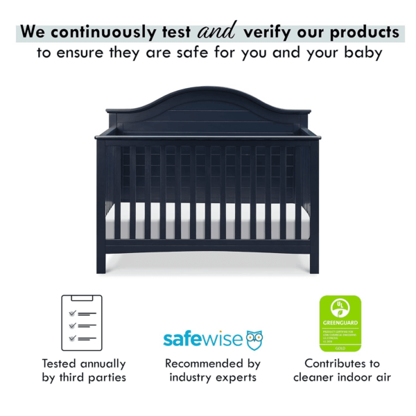 Nolan 4-In-1 Convertible Crib in Navy, Greenguard Gold Certified - Image 4