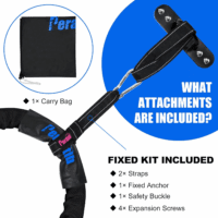Battle Rope with Wear-Resistant Nylon Protective Sleeve - Heavy Battle Rope for Strength Training, Home Fitness Exercise - Anchor Strap Kit Included - Image 2