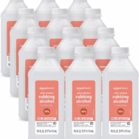 70% Ethyl Rubbing Alcohol First Aid Antiseptic, Unscented, 16 Fl Oz (Pack of 12) (Previously Solimo)