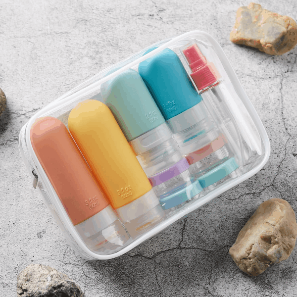 16 Pack Travel Bottles Set - TSA Approved Leak Proof Silicone Squeezable Containers for Toiletries, Conditioner, Shampoo, Lotion & Body Wash Accessories (16 Pcs/White Pack) - Image 4