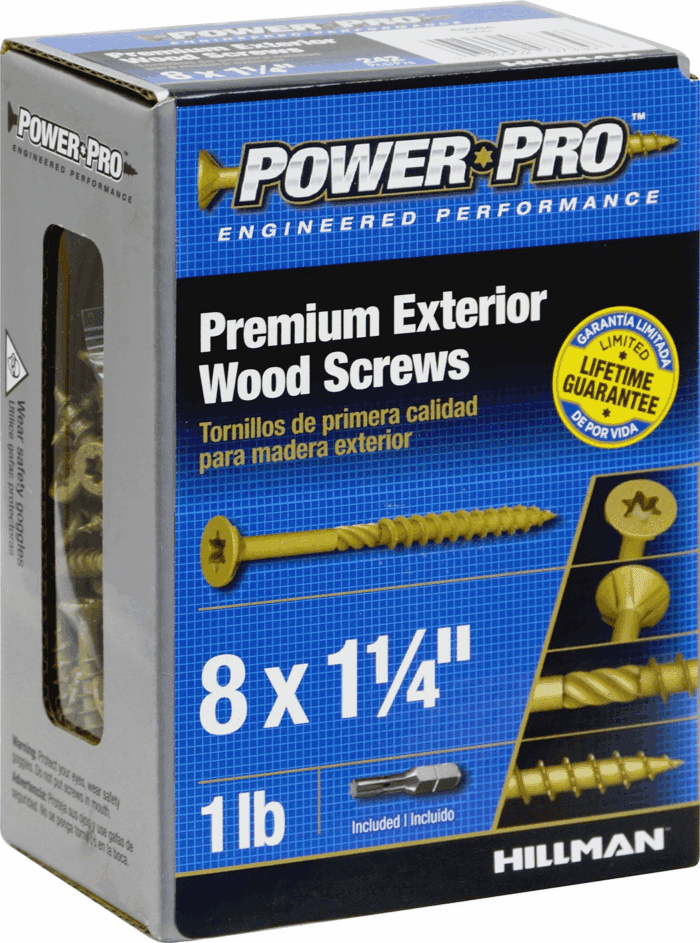 48594 Wood Screws, #8 X 1-1/4", Premium Outdoor Deck Screws, Rust Resistant, Epoxy Coated Bronze, 1Lb Box, 242 Pcs - Image 4