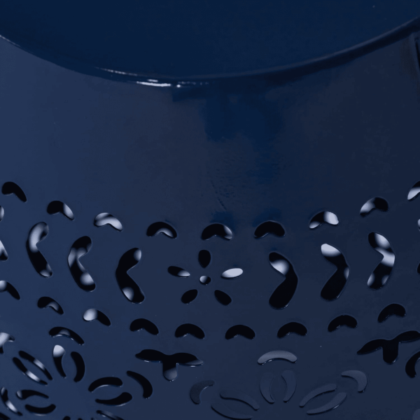 Ruby Outdoor 12" Iron Side Table, Dark Blue - Image 7