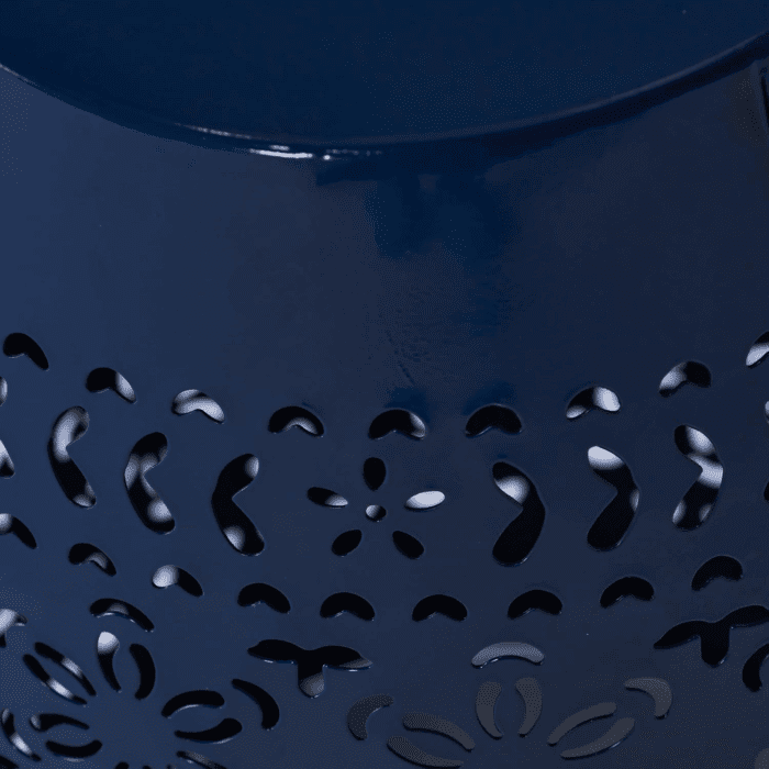 Ruby Outdoor 12" Iron Side Table, Dark Blue - Image 7