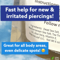 Piercing Care 6 Oz. Bag, Soothing Sea Salt & Botanical SOAK. Aftercare Solution Concentrate, Makes 90 Cups. - Image 3