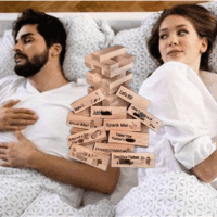 Lust Tower - Super Naughty Game for Adults, 48Pcs Couples Tumbling Block Game, Valentine Stacking Wooden Blocks for Grown Ups (1 Set) - Image 4